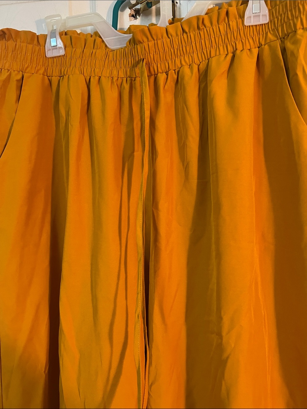 SHEIN Wide Leg Elastic Waist Pants in Mustard Yellow - Picture 2 of 3